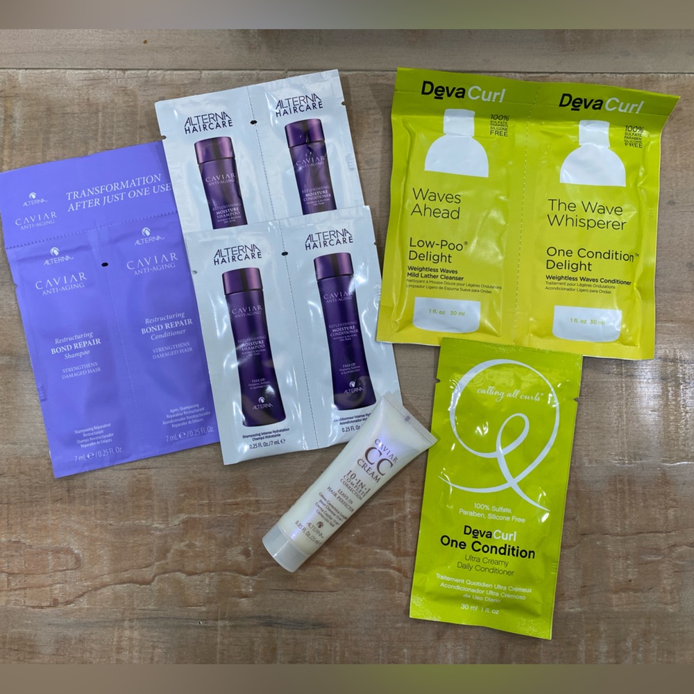 10 bundle lot haircare Deva Curl Caviar Alterna shampoo conditioner